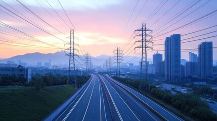 Sunrise Highway: Urban Landscape at Dawn