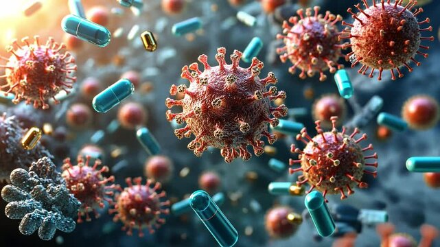 Exploring the intricate details of viruses and bacteria in high definition digital imagery