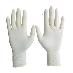 Obraz premium White Steril medical gloves loatex medicine protective glove