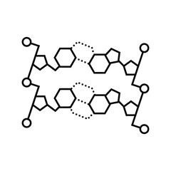 Fototapeta premium dna fragment genetic engineering line icon vector. dna fragment genetic engineering sign. isolated contour symbol black illustration