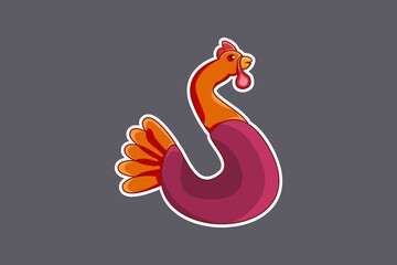 Illustration of a rooster 