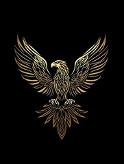 Obraz premium Majestic Wildlife Eagle Bird icon logo symbol
