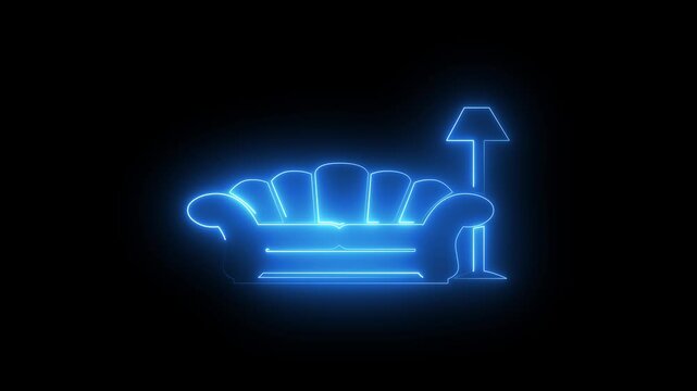 leather sofa with black  background