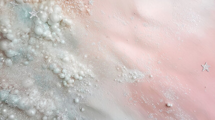 Fototapeta premium Abstract dreamy texture with pearl beads and pastel shades