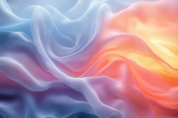 Obraz premium Abstract Minimalist Pastel Wave Background with Light Blue Pink and White Curved Shapes