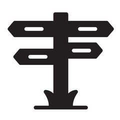 Obraz premium direction Solid icon