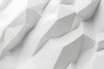 Abstract white low-poly background texture.