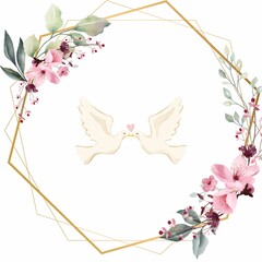 card with flowers
