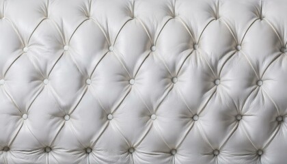 Wide Light white luxury upholstery sofa texture background concept for clean gray vintage leather furniture pattern wallpaper, Panoramic elegant armchair mattress surface detail, real material.