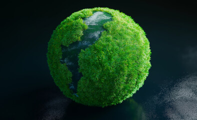 green grass globe