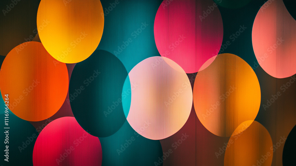 Aufkleber colorful abstract circles creating a vibrant background for artistic expression