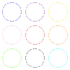 カラフルな細かい網目状の円形フレーム　9色