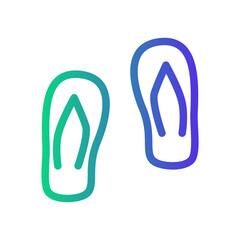 sandal Line Gradient Icon