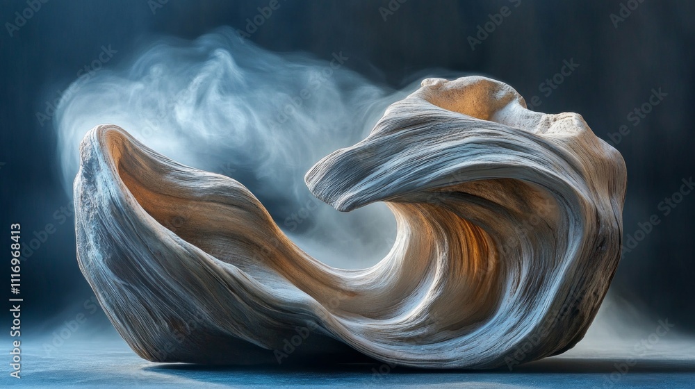 Poster a mesmerizing display of swirling shapes and gentle curves embodies the beauty of abstract art. soft