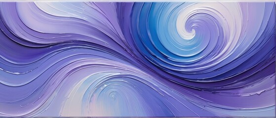 Abstract Swirling Patterns in Shades of Blue and Purple with Intricate Wave Motions