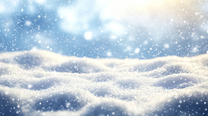 Serene Winter Snowscape Under Sunlight