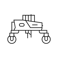 agricultural robot harvests line icon vector. agricultural robot harvests sign. isolated contour symbol black illustration