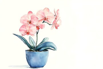 Naklejka premium flower, watercolor, blossom, cherry, pink, sakura, orchid, spring, pattern, magnolia, branch, apple, illustration, floral, flora, drawing, hand, red, bloom, botanical, white, design, sketch, beauty
