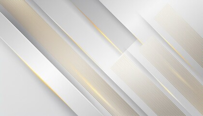 Obraz premium Modern abstract light silver background vector. Elegant concept design with golden line.