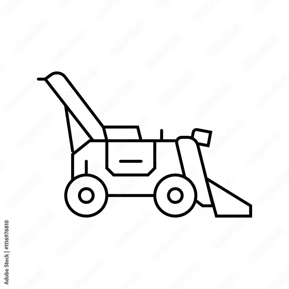 Poster pest control robot harvests line icon vector. pest control robot harvests sign. isolated contour sym