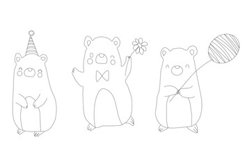 happy Birthday with a Cute Cat. Playful Kitty Birthday Wishes. Birthday Cat Illustration.