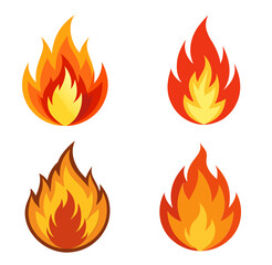 Fire  vector illustration. Fire flame symbol