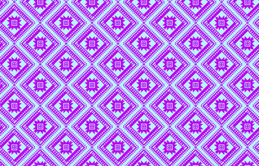 Elegant vibrant ethnic geometric seamless pattern designs