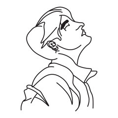  a man or a boy in relaxing mood vector. man vector design. 