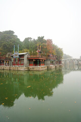 Scenery of Suzhou Street, Summer Palace, Beijing.