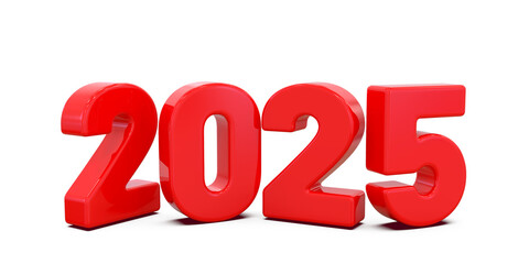 2025 Red Number Happy New Year