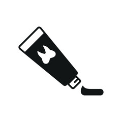 Toothpaste icon features clean lines and elegance, enhancing any digital concept.