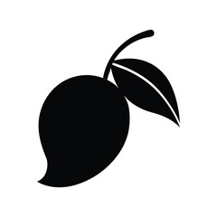 mango leaves silhouette vector