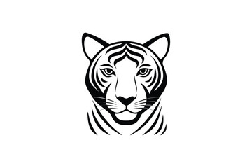 tiger head silhouette vector