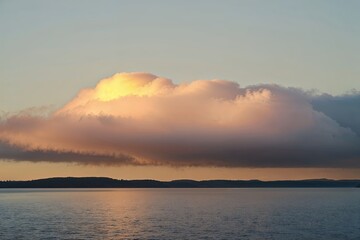 Warm Yellow Mist Over Calm White Background
