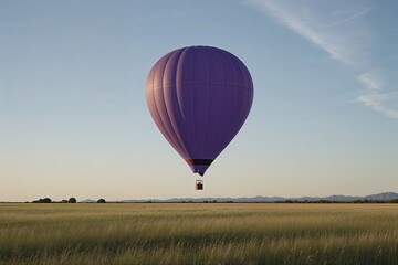 Elegant Sapphire Balloon Floating Against a Pristine Background