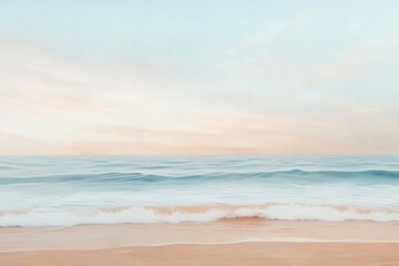Obraz premium Ocean waves, beach oil painting