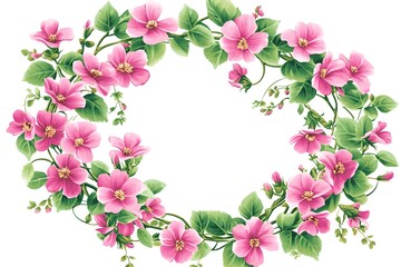 Watercolor Flower, Painting on canvas, Illustration Retro set with different daisy flowers. Colorful vector illustration isolated on white background in vintage style flower, watercolor, vector, pink,