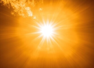 bright sunburst warm golden sky background