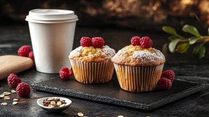muffin with berries