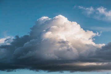 Picturesque White Clouds Isolated on White Background