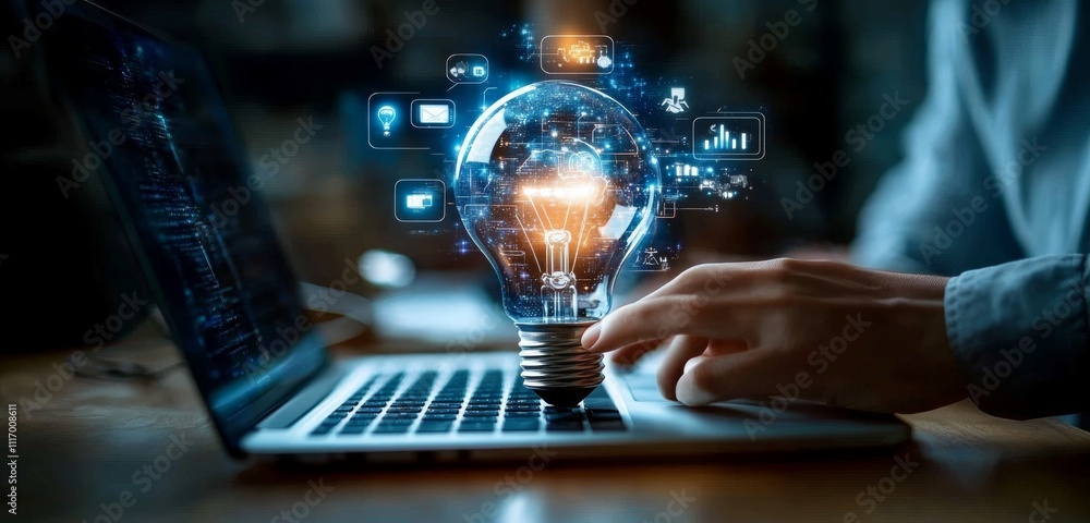 Poster ai technology business transformation learning digital age adoption global networking service cloud 