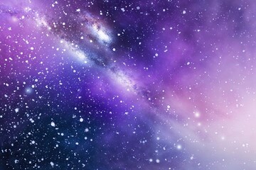 Fototapeta premium Isolated Purple Galaxy Snow Overlay with Ethereal Shimmering Effect