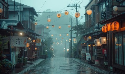 Obraz premium Natural views of Japanese cities with beautiful building structures and nature ai generated