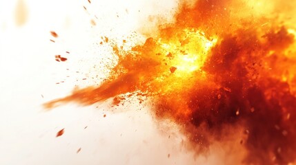 Fiery Explosion with Dramatic Orange Hues