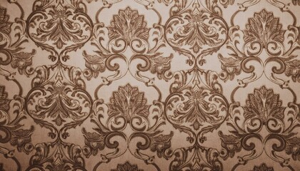 Fototapeta premium 빈티지 패턴 벽지 올드한 감성이 느껴지는 세피아 톤의 꽃무늬 패턴 벽지