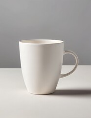 Simple Elegance: Minimalist White Ceramic Coffee Cup