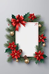 Obraz premium Blank Christmas Banner Template with Holiday Vibes 