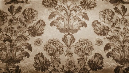 빈티지 패턴 벽지 올드한 감성이 느껴지는 세피아 톤의 꽃무늬 패턴 벽지