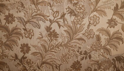 빈티지 패턴 벽지 올드한 감성이 느껴지는 세피아 톤의 꽃무늬 패턴 벽지