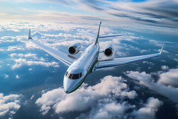 Photo Sustainable Aviation Fuel Concept: Green Energy for Eco-Friendly Flights Using Biofuel	